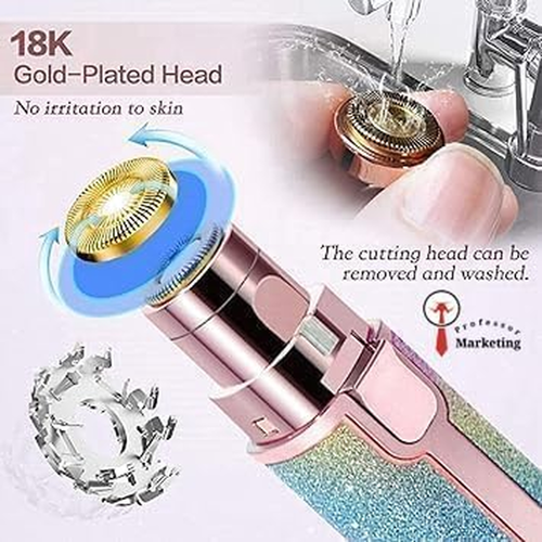 2-in-1 Rechargeable Eyebrow & Facial Hair Trimmer for Women - product image 2