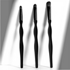 3-Piece Makeup Brush Set - Eyebrow, Eyeshadow & Concealer Brushes, Champagne Gold - product image 6