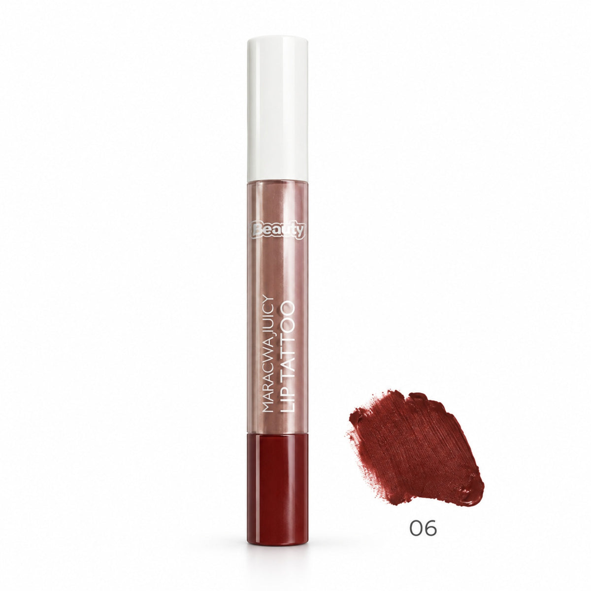 3Q Beauty Maracwa Juicy Lip Tattoo shade 06 Warm Brick Red Brown