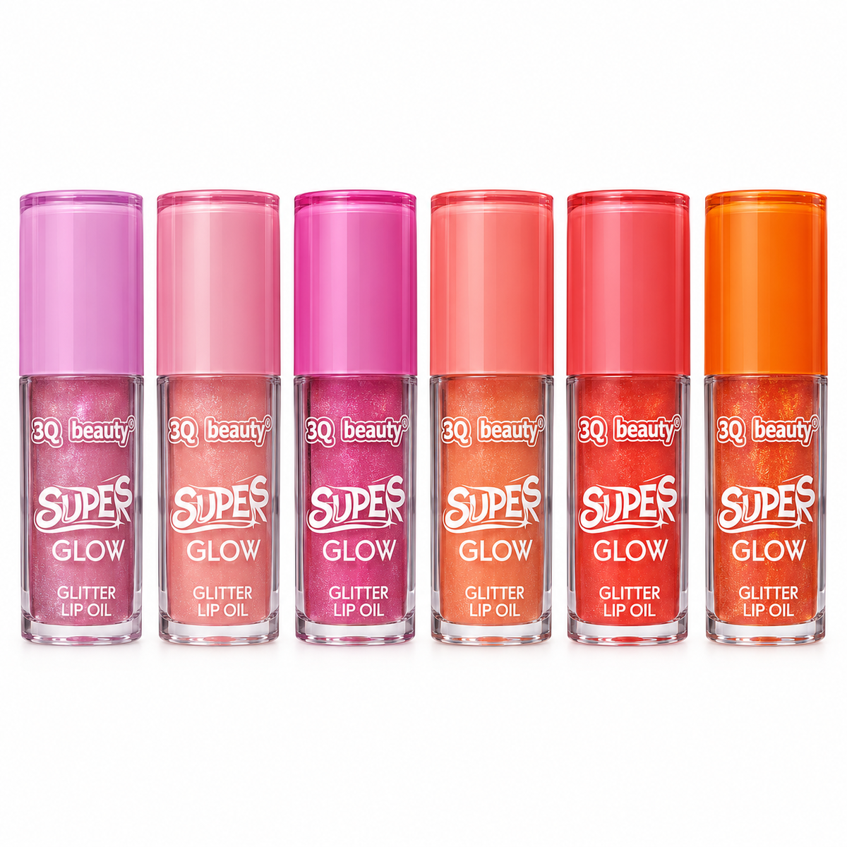 3Q Beauty Super Glow Glitter Lip Oil OL-479 full collection