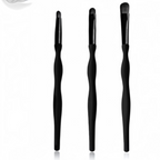 3-Piece Makeup Brush Set - Eyebrow, Eyeshadow & Concealer Brushes, Champagne Gold - product image 5