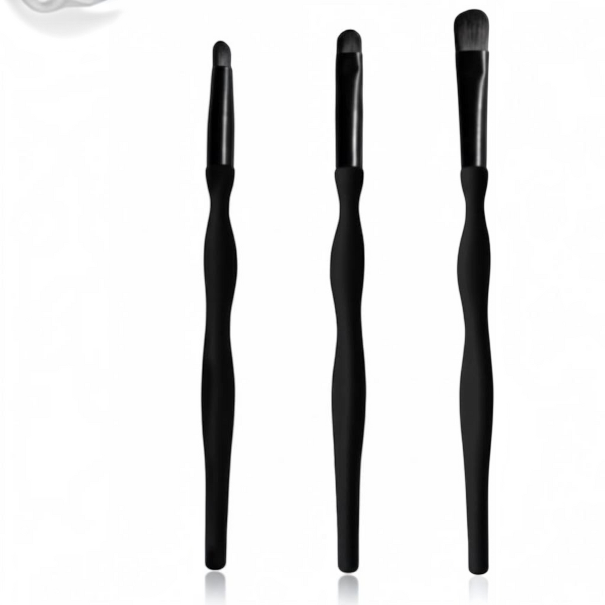 3-Piece Makeup Brush Set - Eyebrow, Eyeshadow & Concealer Brushes, Champagne Gold - product image 5