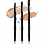 3-Piece Makeup Brush Set - Eyebrow, Eyeshadow & Concealer Brushes, Champagne Gold - product image 2