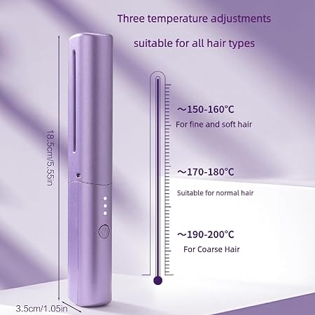 Aputue Mini Cordless Hair Straightener front view