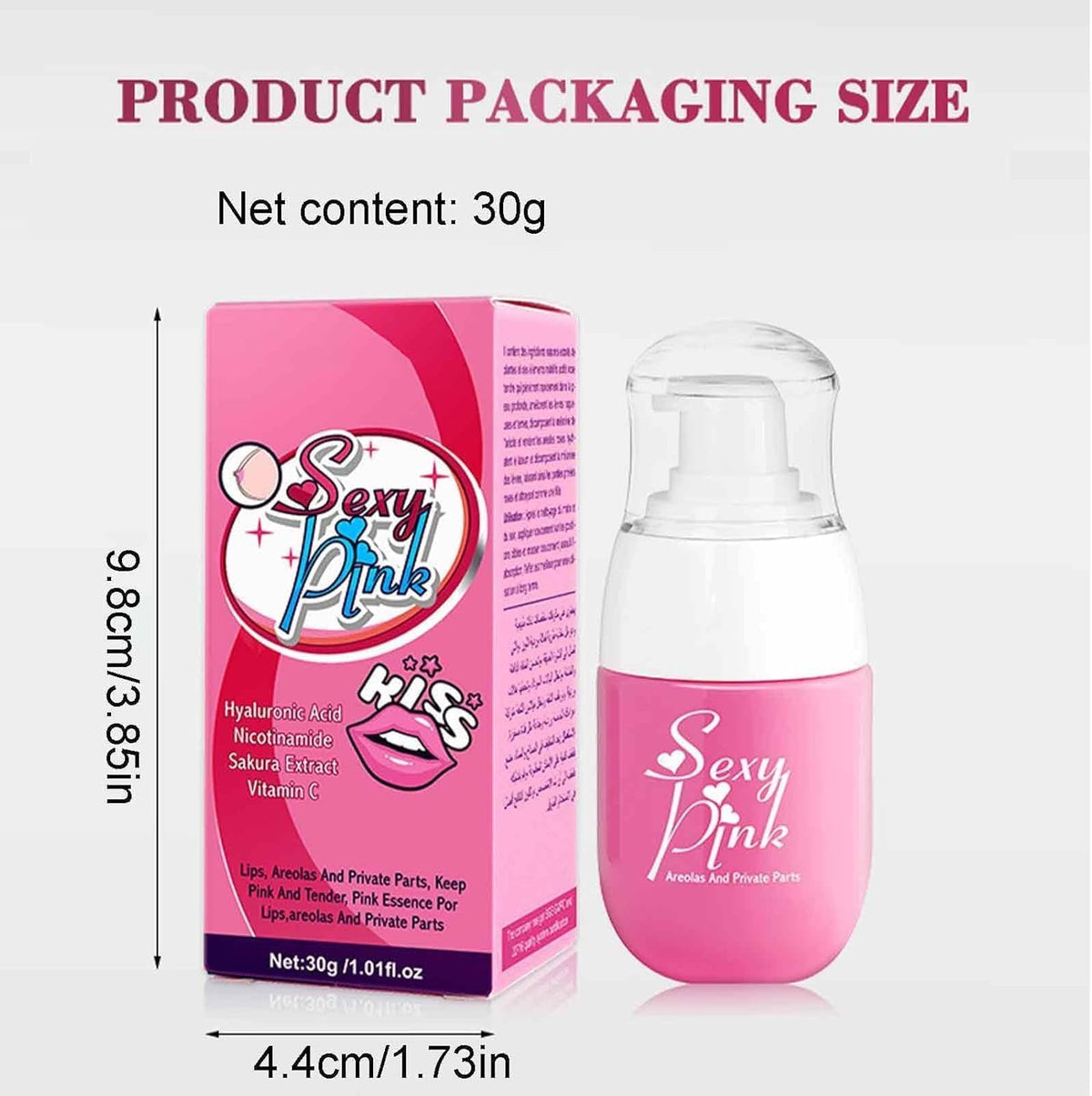 Sexy Pink Intimate Area Pink Essence 30g package size