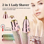 2-in-1 Rechargeable Eyebrow & Facial Hair Trimmer for Women - product image 9