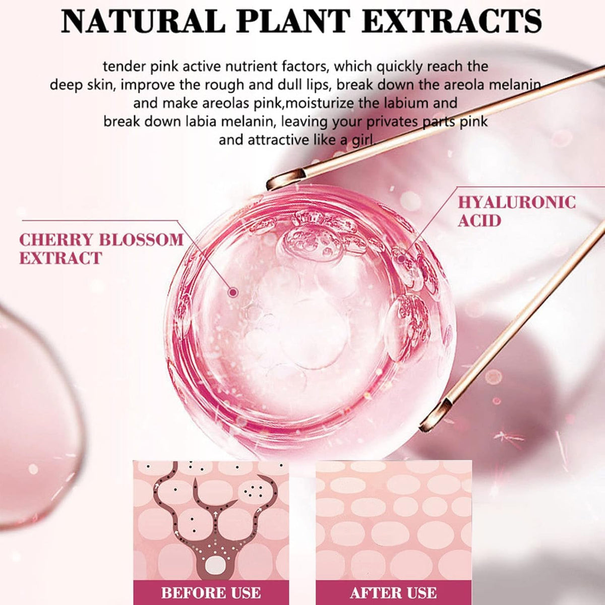Sexy Pink Intimate Area Pink Essence skincare illustration