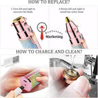 2-in-1 Rechargeable Eyebrow & Facial Hair Trimmer for Women - product image 5