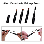 Four detachable brush heads and cap with assembly demonstration | رؤوس الفرشاة الأربعة والغطاء وطريقة التركيب
