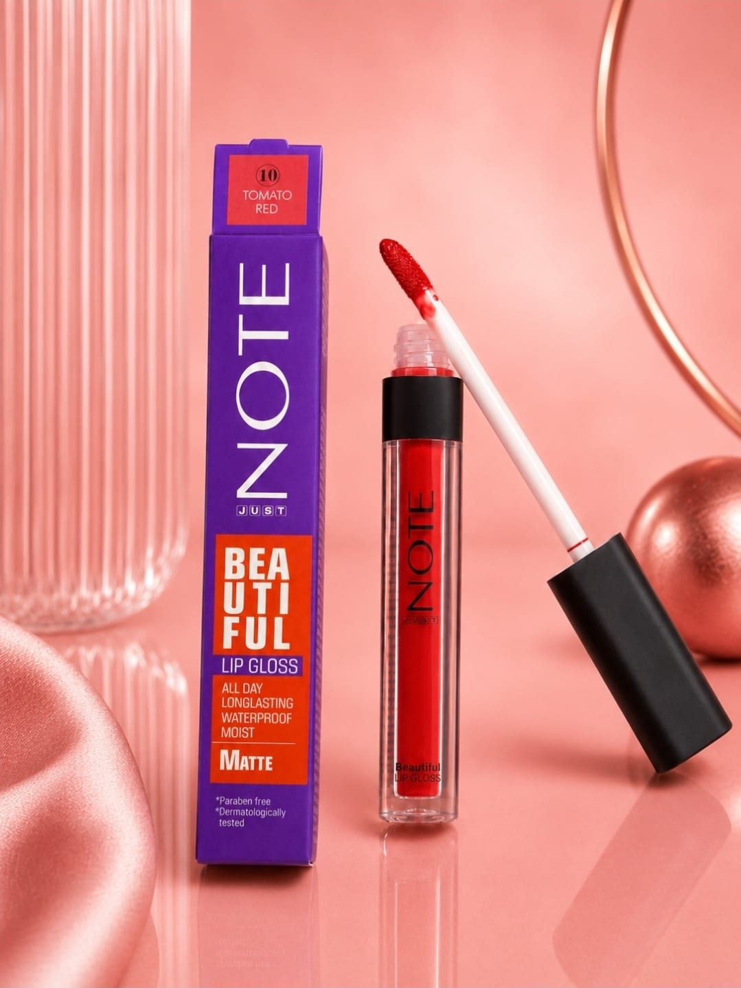 NOTE Beautiful Matte Lip Gloss shade 10 Tomato Red product image