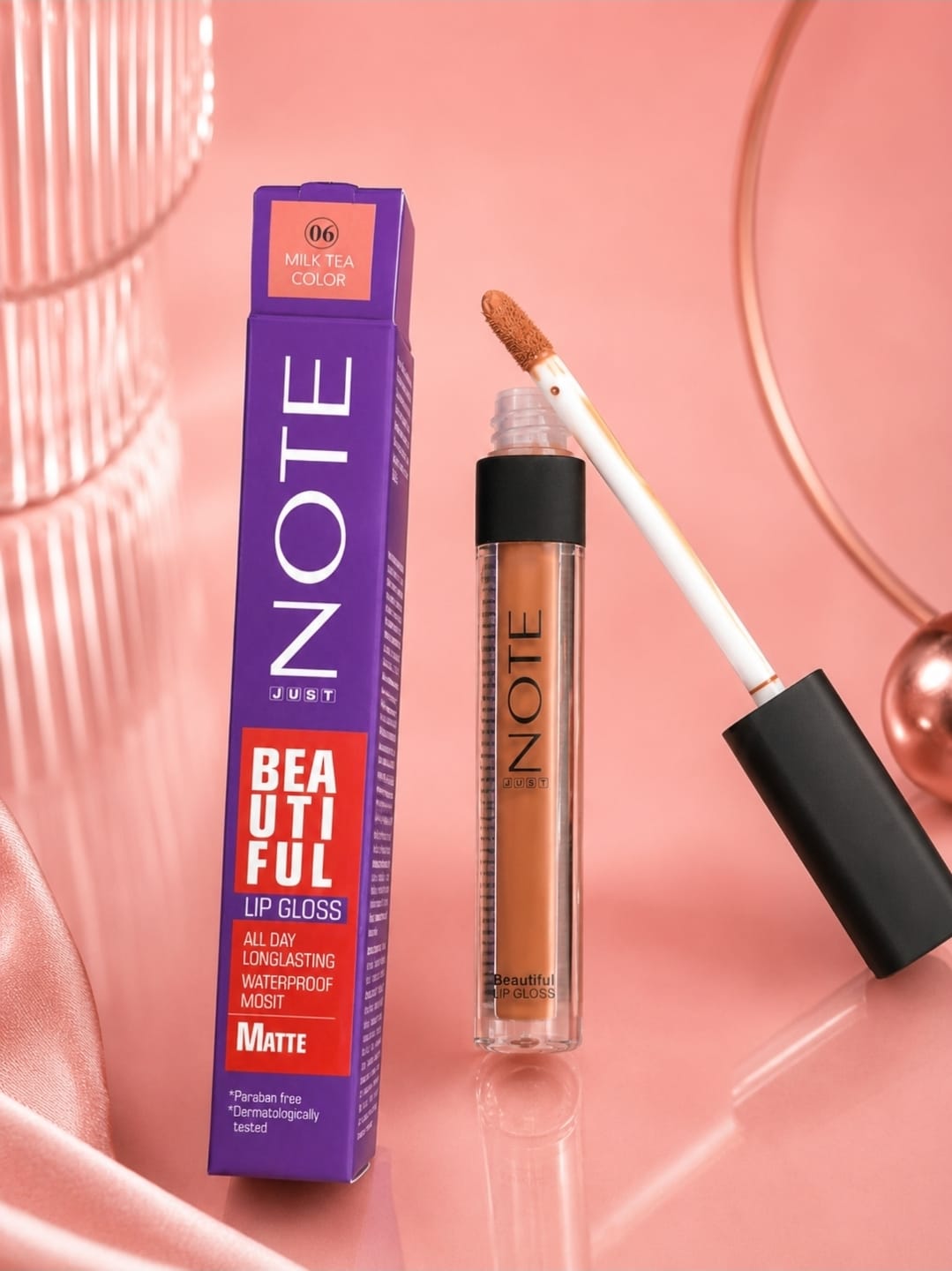 NOTE Beautiful Matte Lip Gloss shade 06 Milk Tea Color product image