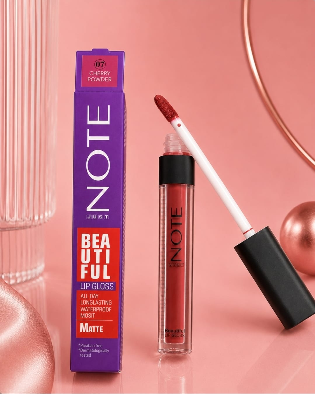 NOTE Beautiful Matte Lip Gloss shade 07 Cherry Powder Deep product image