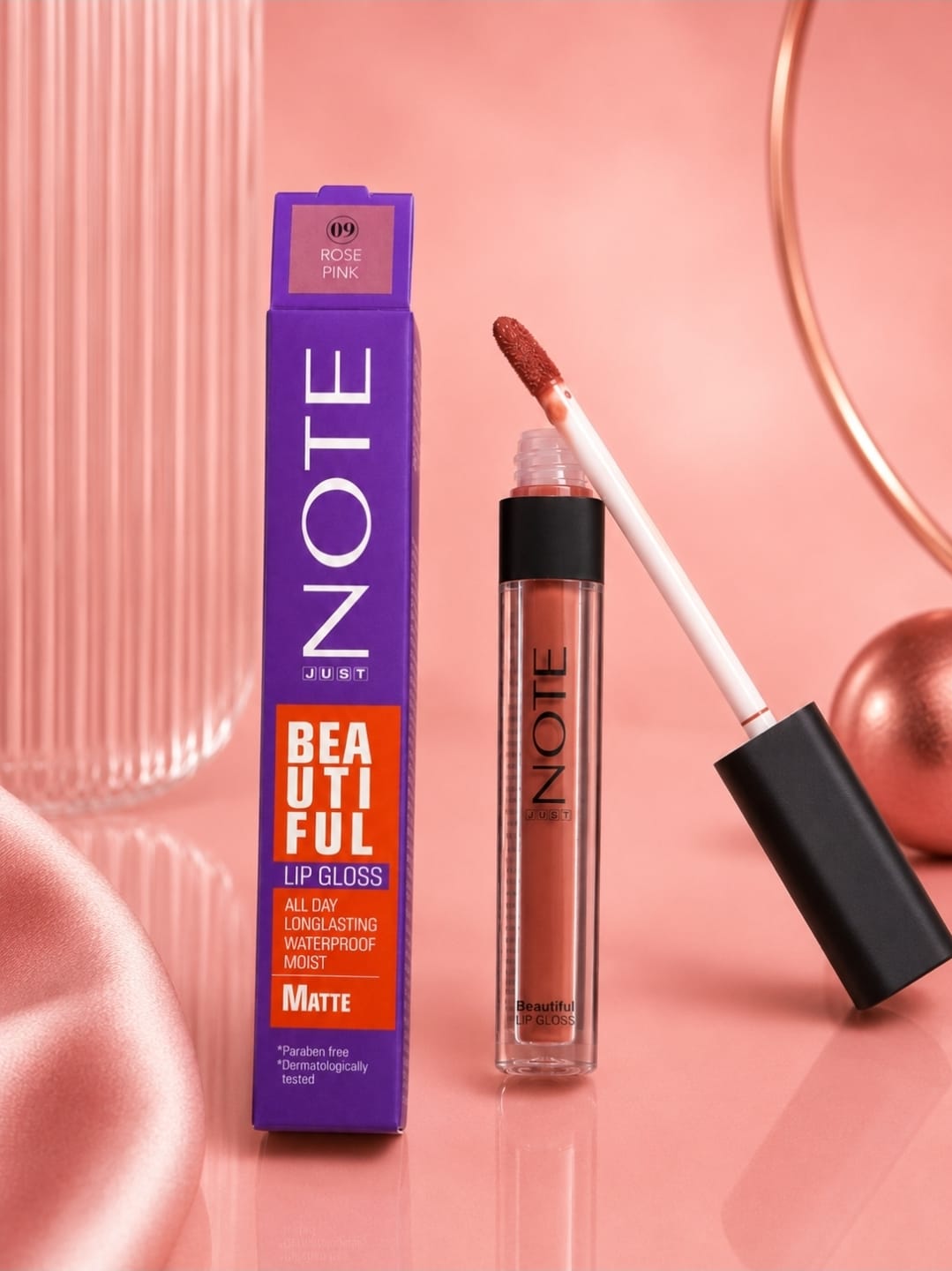 NOTE Beautiful Matte Lip Gloss shade 09 Rose Pink product image