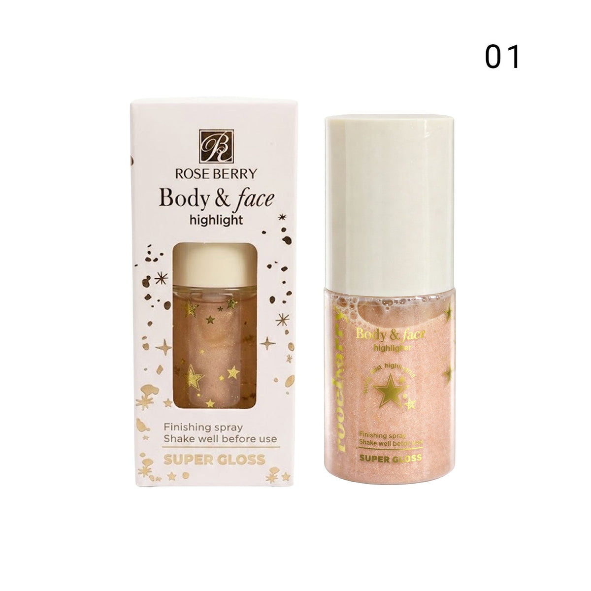 Roseberry Body and Face Highlighter 100ml color 1
