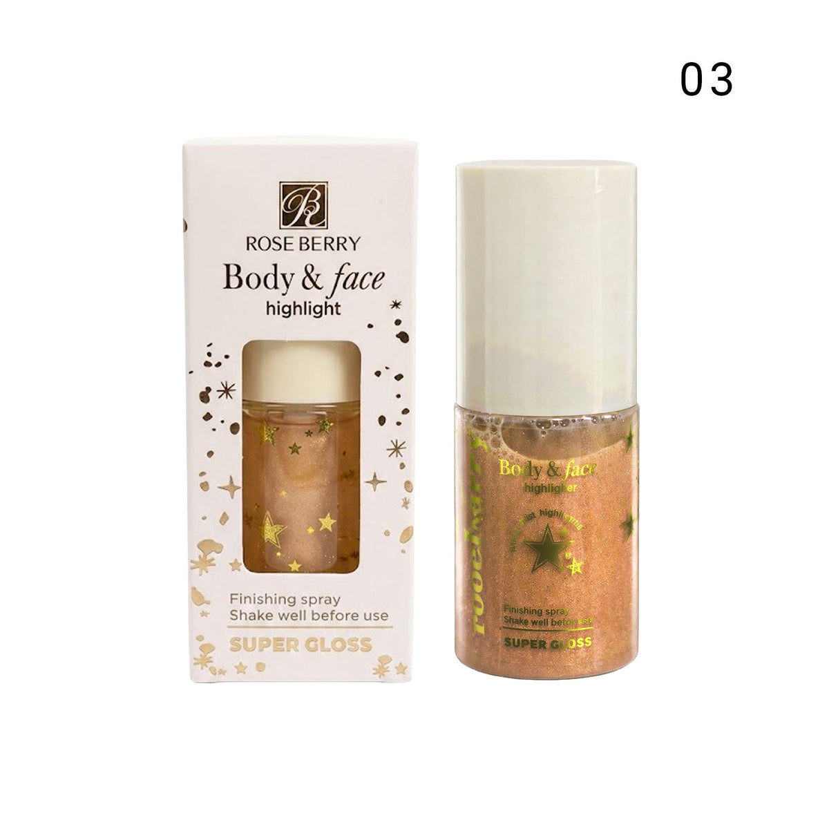 Roseberry Body and Face Highlighter 100ml color 3