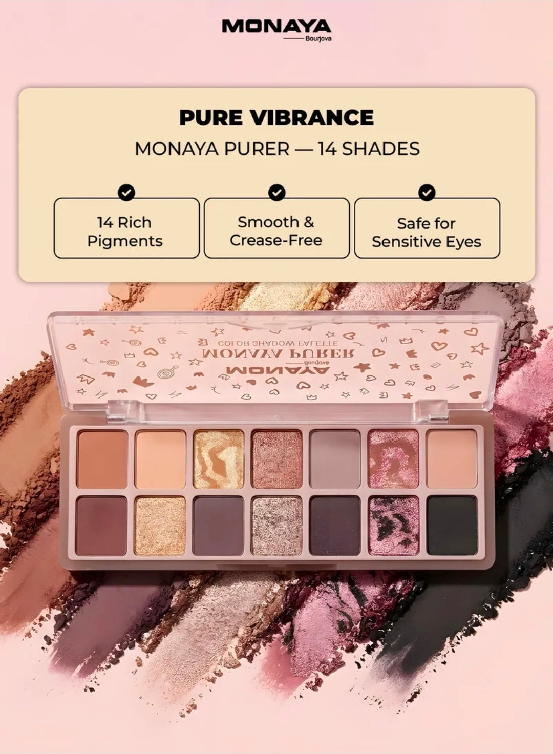 Monaya Pure Beauty Palette front view