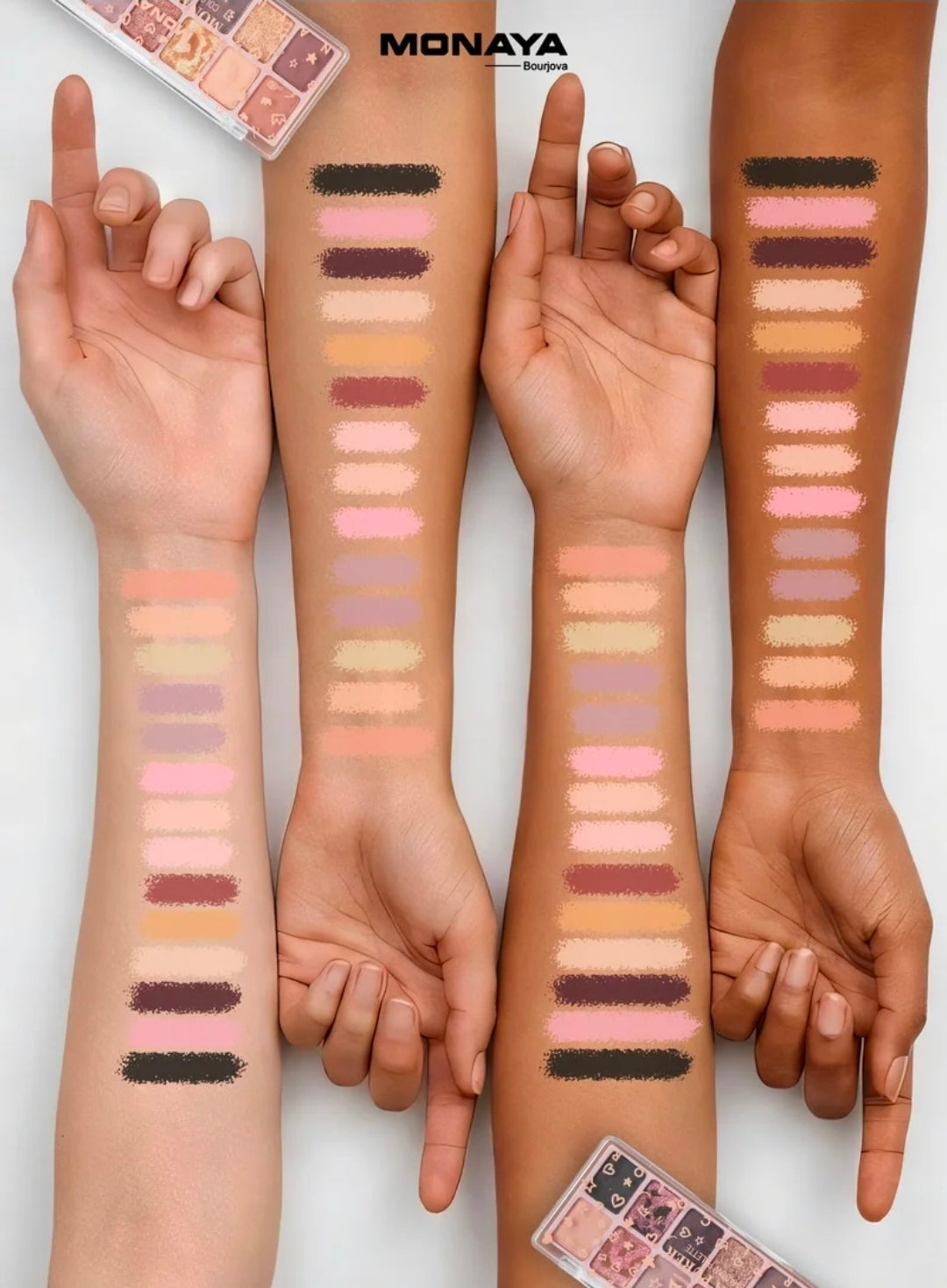 Monaya Pure Beauty Palette shade detail