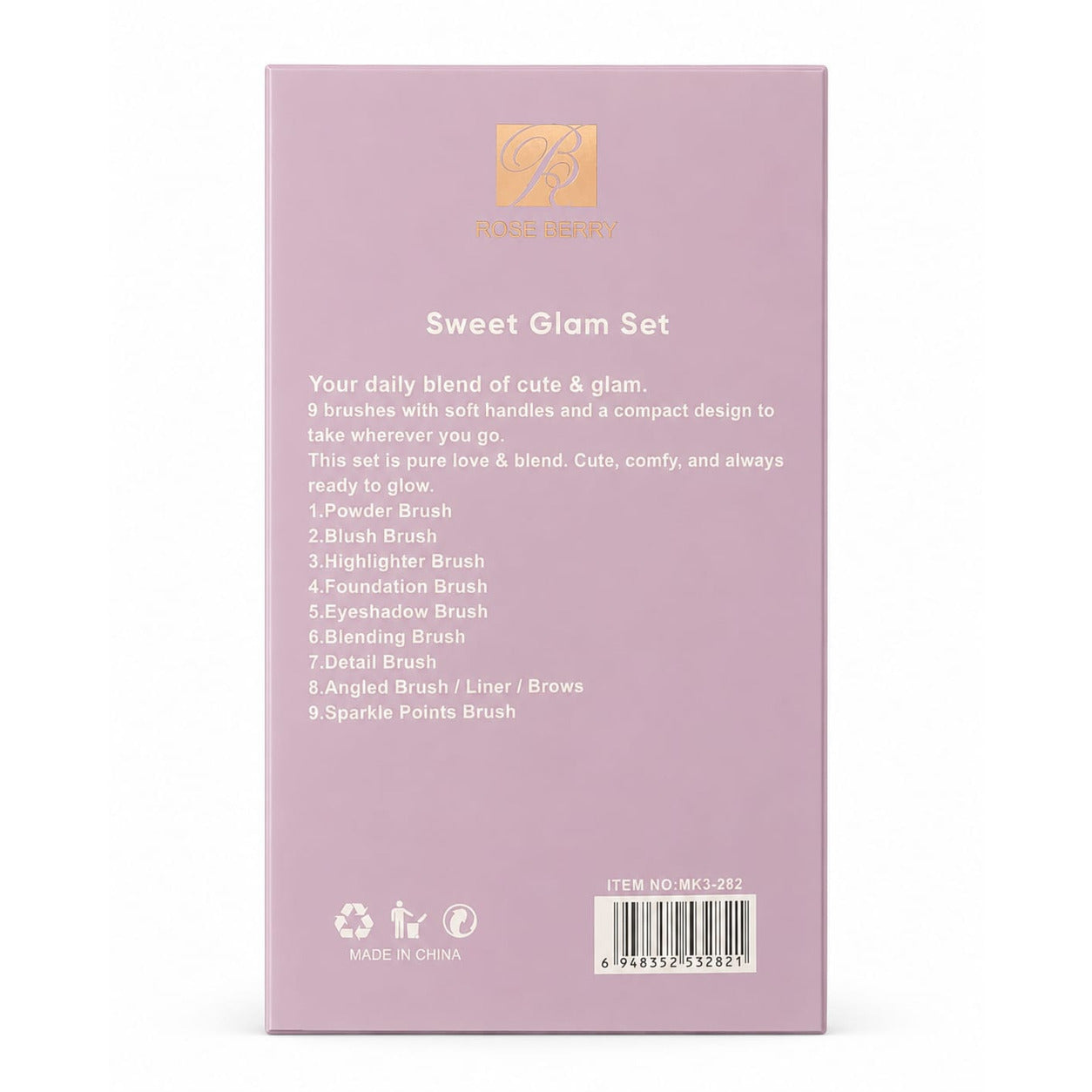 RoseBerry Travel Must Have Sweet Glam Set packaging