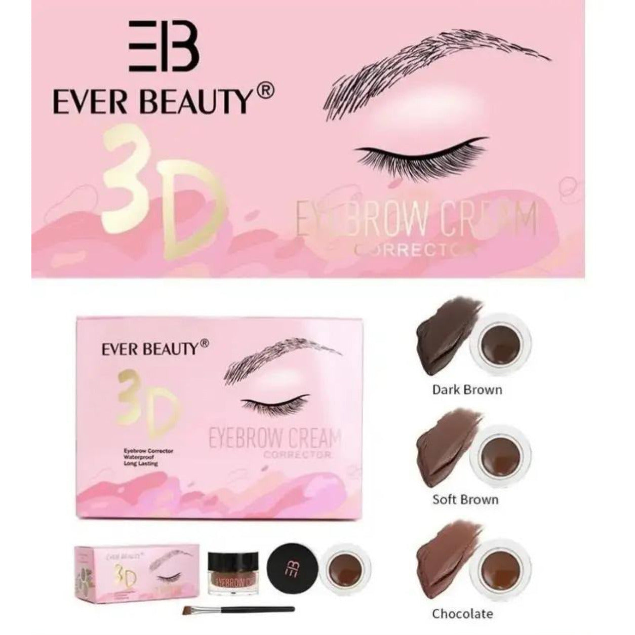 Ever Beauty Waterproof Eyebrow Cream Corrector
