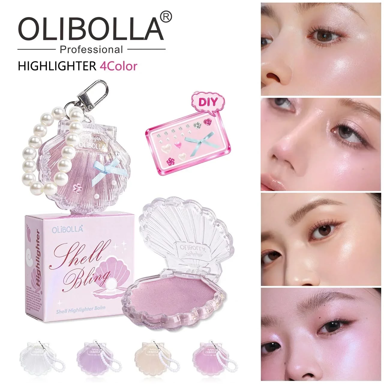 Olibolla Shell Bling 3D Highlighter Blush