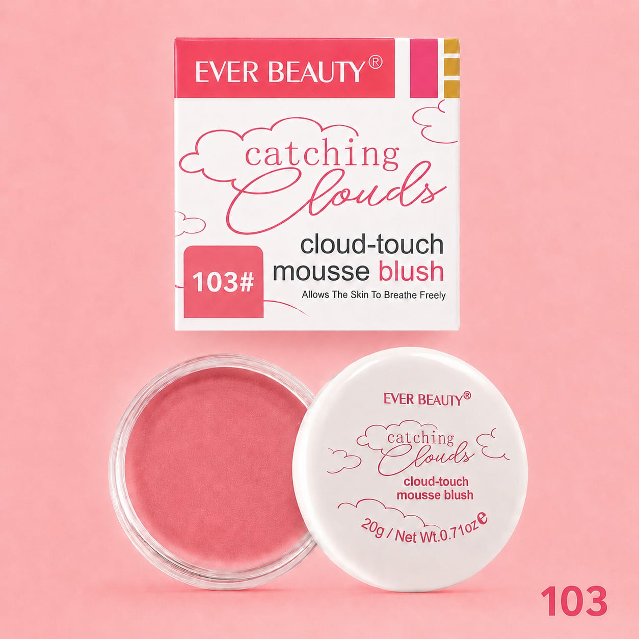 Ever Beauty Mousse Blush texture detail