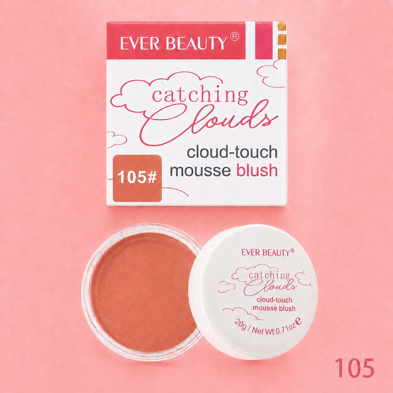 Ever Beauty Catching Clouds Mousse Blush swatch