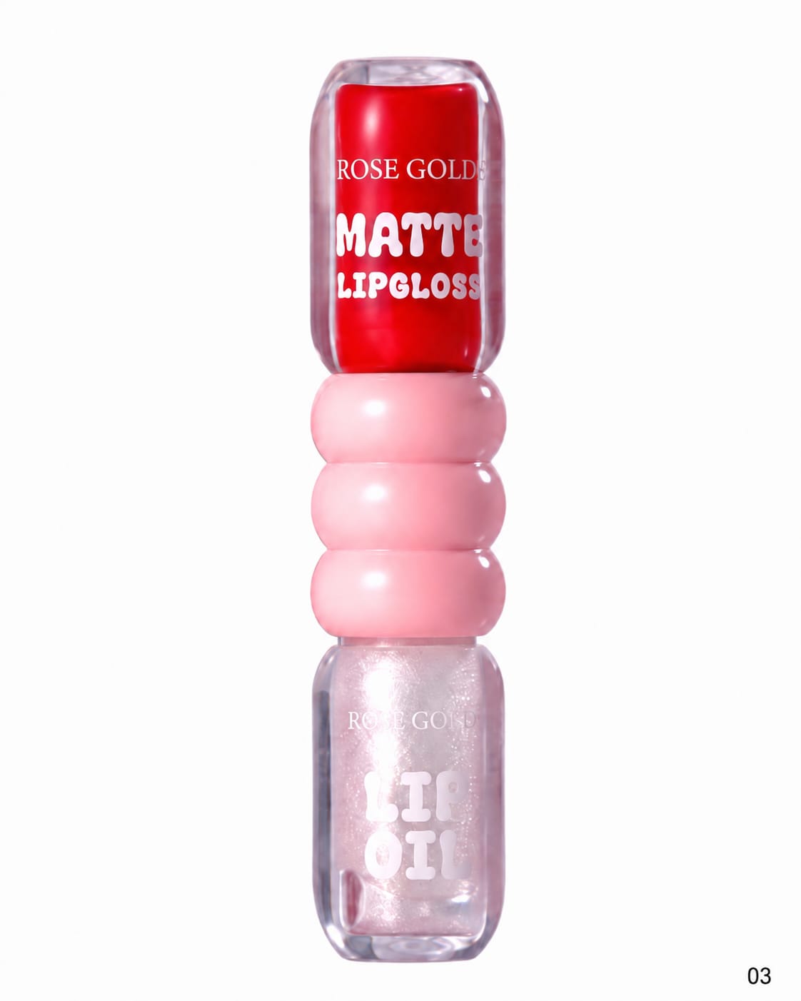 Rose Gold Lip Gloss and Lip Oil packaging