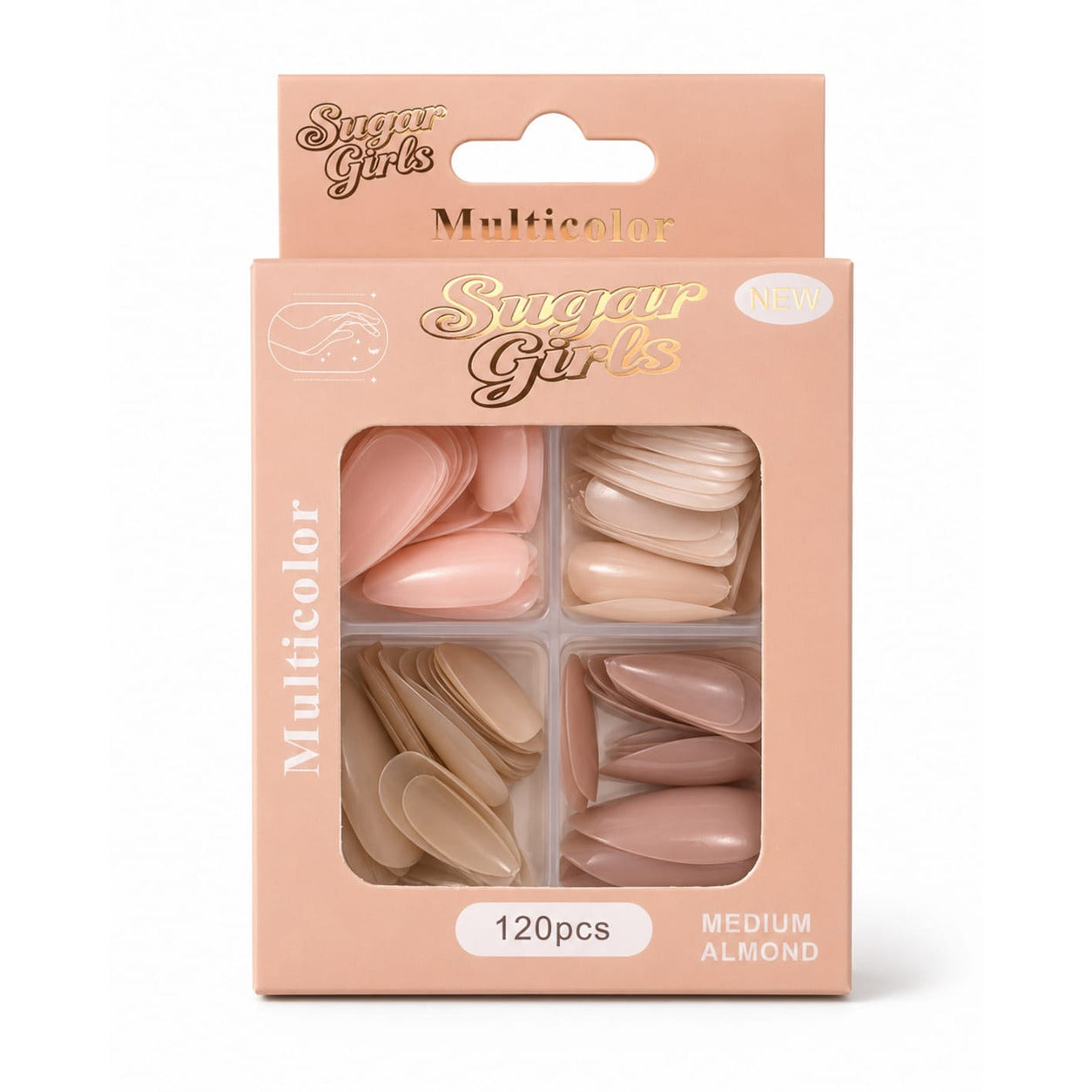Sugar Girls Multicolor Nails 120 Pcs product image