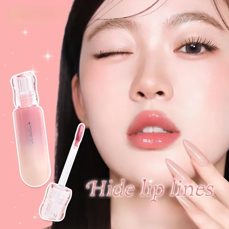 Olibolla - Multicolored Solid Color Patterned Lip Glaze for a Radiant and Trendy Makeup Look