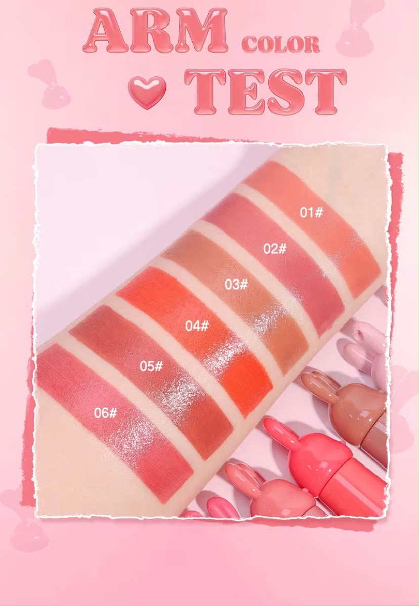 Olibolla - Rabbit Edition Mirror Lip Glaze, Jelly-like Hydrating Finish, Transfer-Proof and Long-Lasting Color