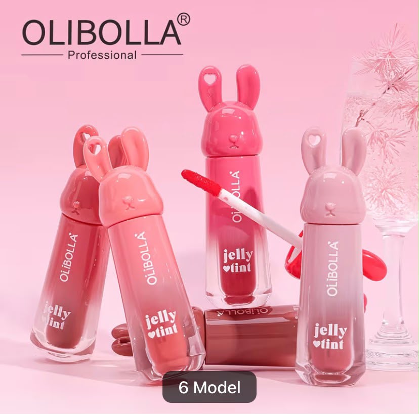 Olibolla - Rabbit Edition Mirror Lip Glaze, Jelly-like Hydrating Finish, Transfer-Proof and Long-Lasting Color