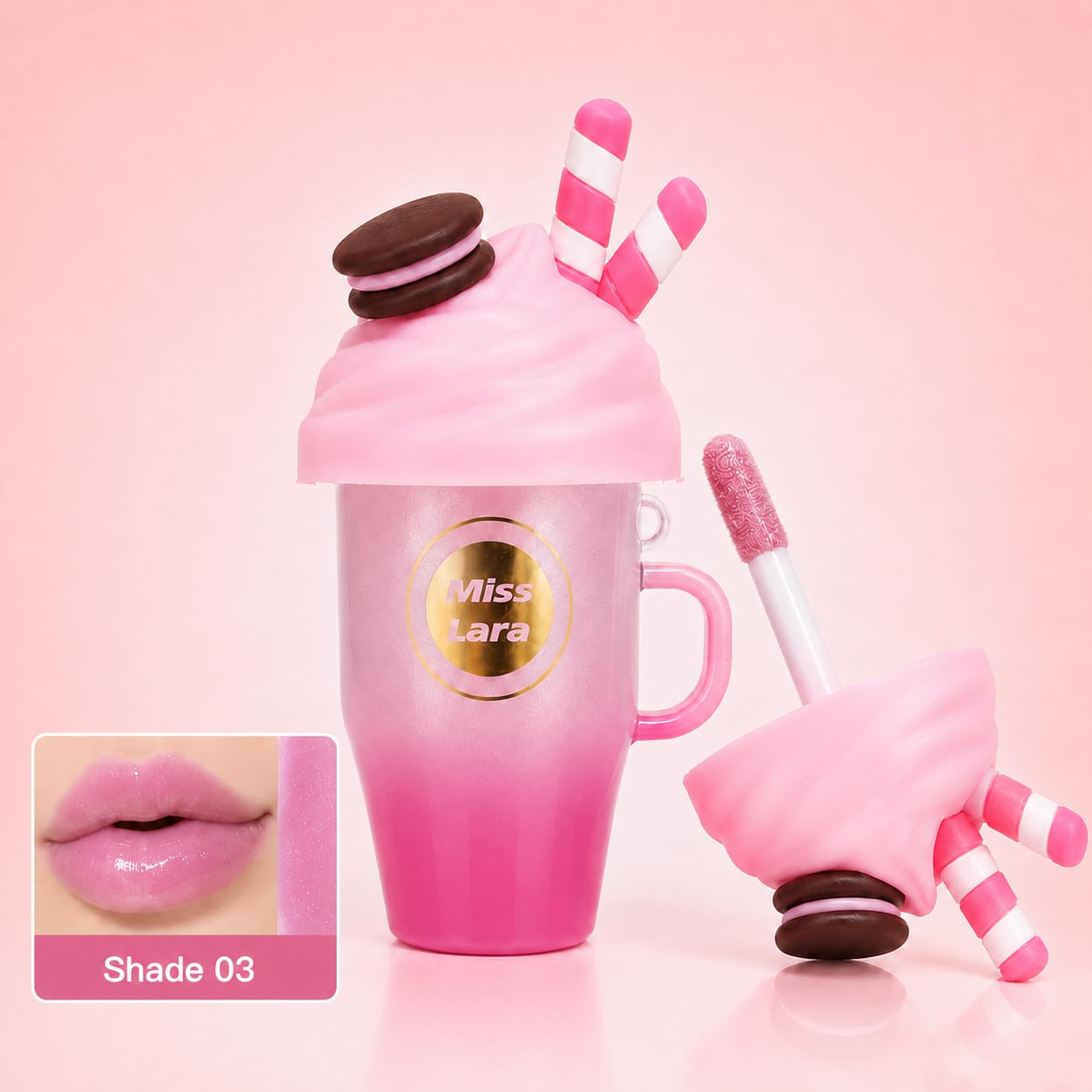 Miss Lara Pink Me High Shine Lip Gloss