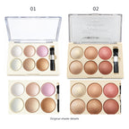 Shade comparison showing pan colours for six-pan palette shades 01 and 02