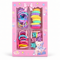 Colorful girls hair accessories gift set in pink box