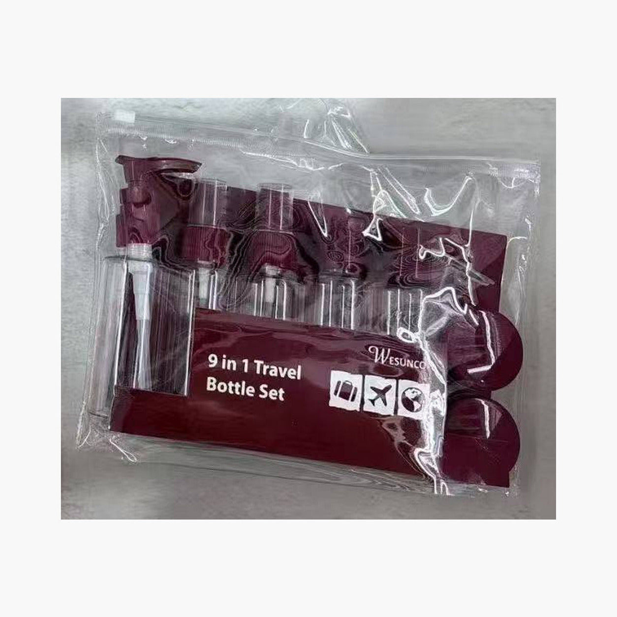 Wesunco 9-in-1 Travel Bottle Set