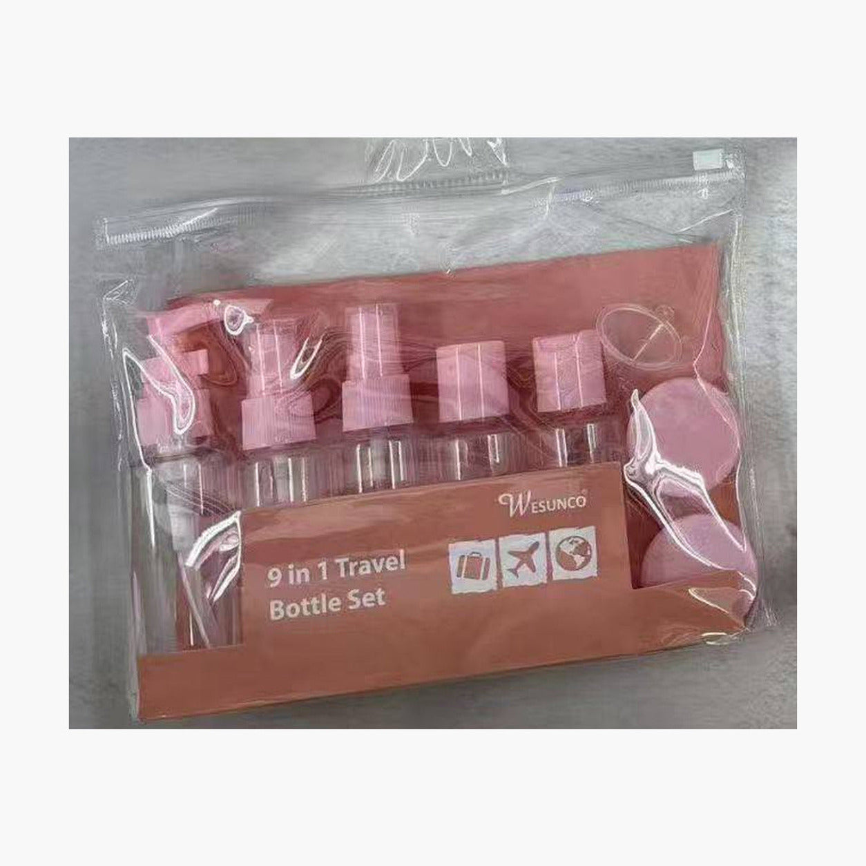 Wesunco 9-in-1 Travel Bottle Set