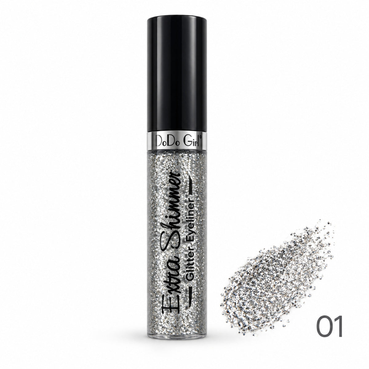 Dodo Girl Extra Shimmer Glitter Eyeliner shade 01 Silver