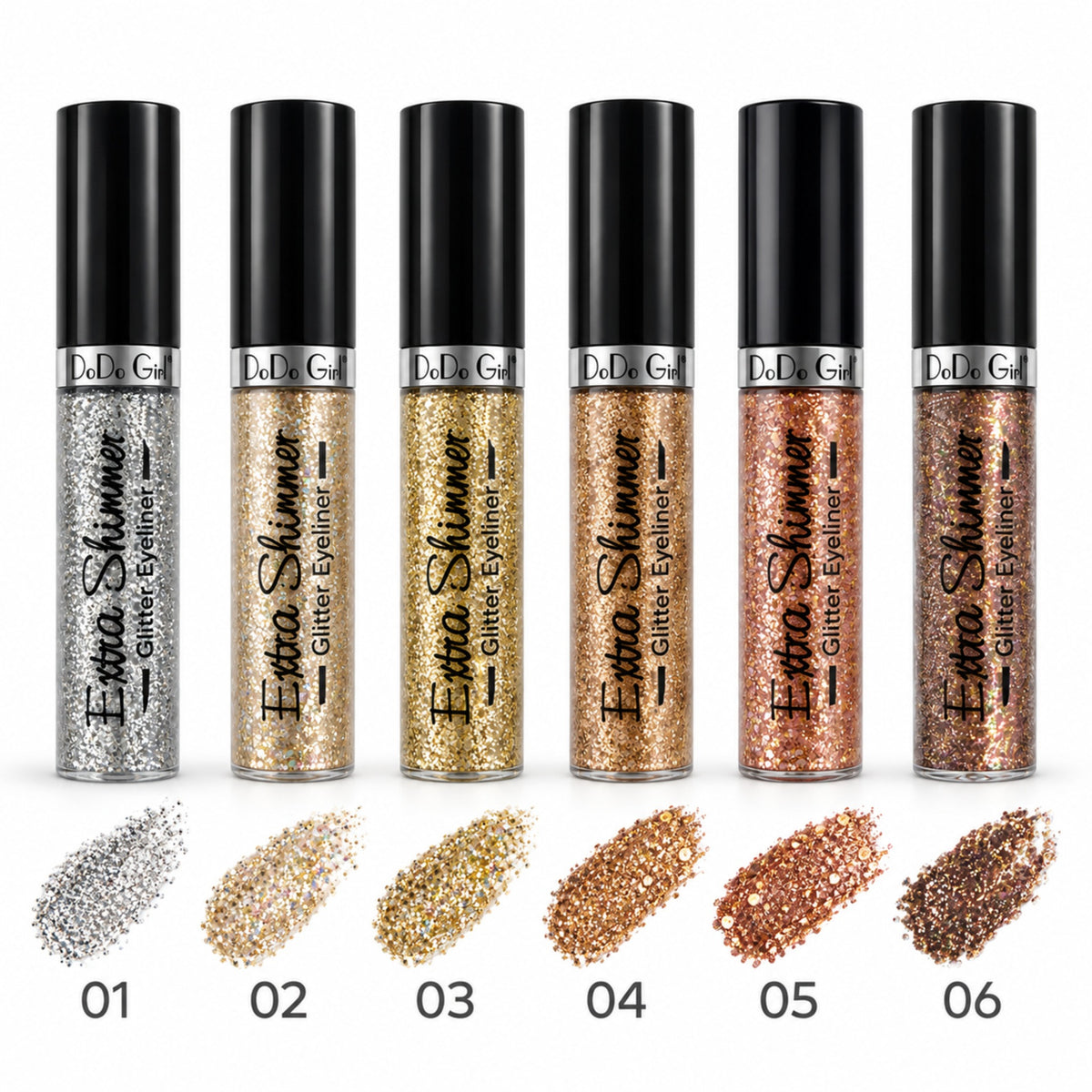 Dodo Girl Extra Shimmer Glitter Eyeliner shades 01 to 06