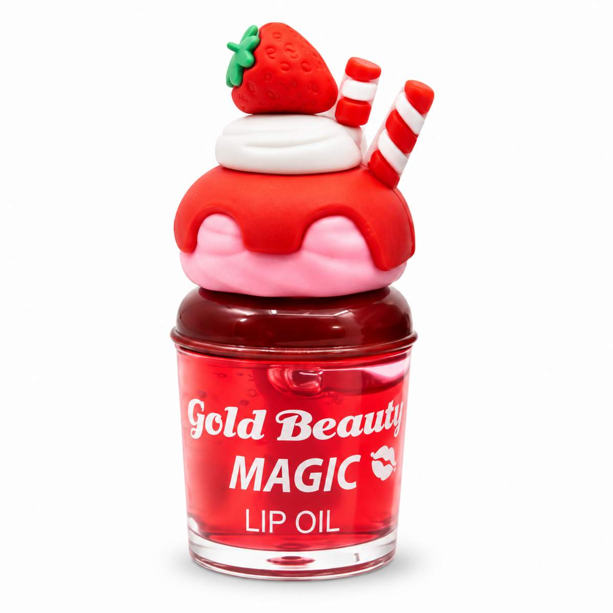 Gold Beauty Magic Lip Oil A178 – Strawberry | زيت شفاه جولد بيوتي