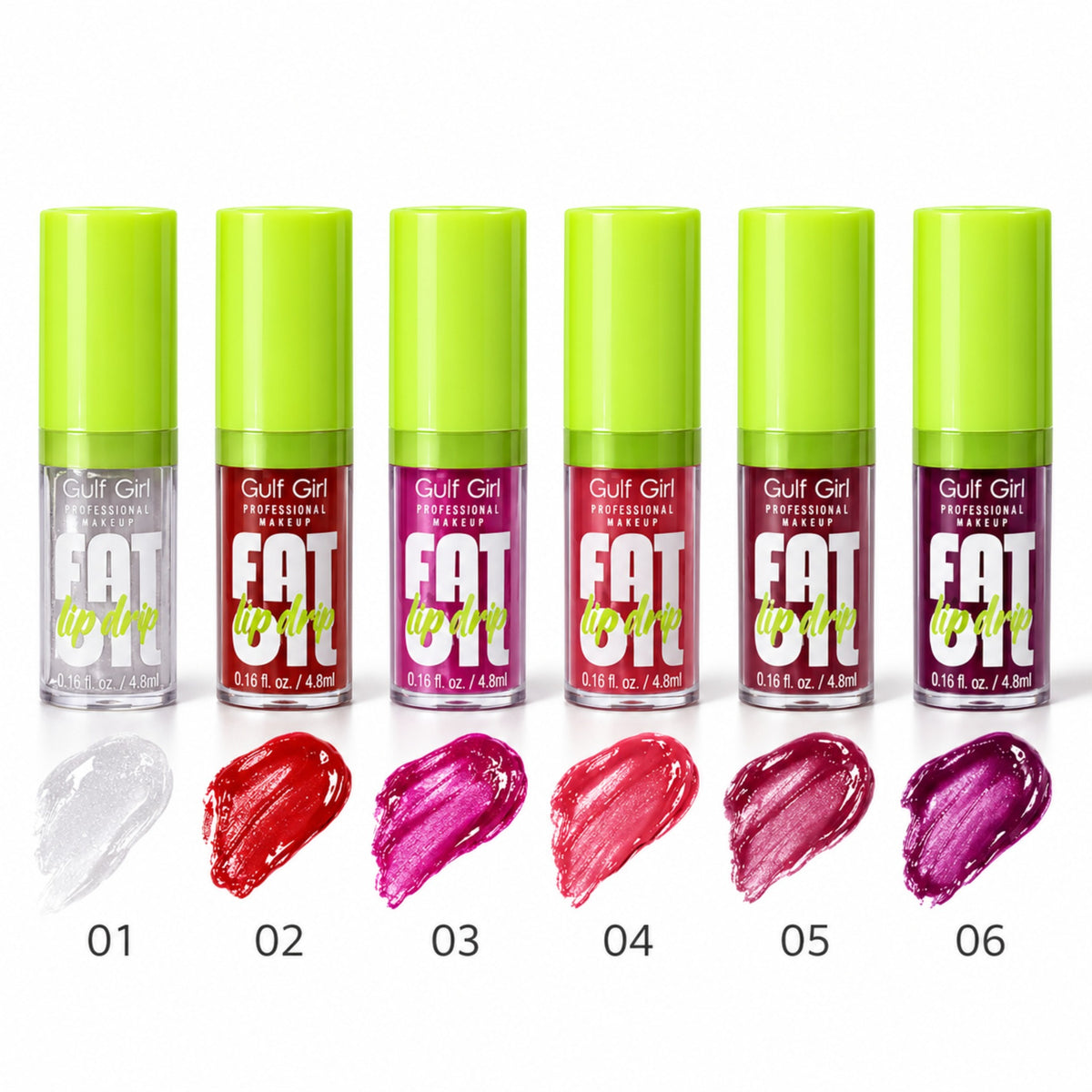 Gulf Girl FAT Oil Lip Drip shades 01 to 06