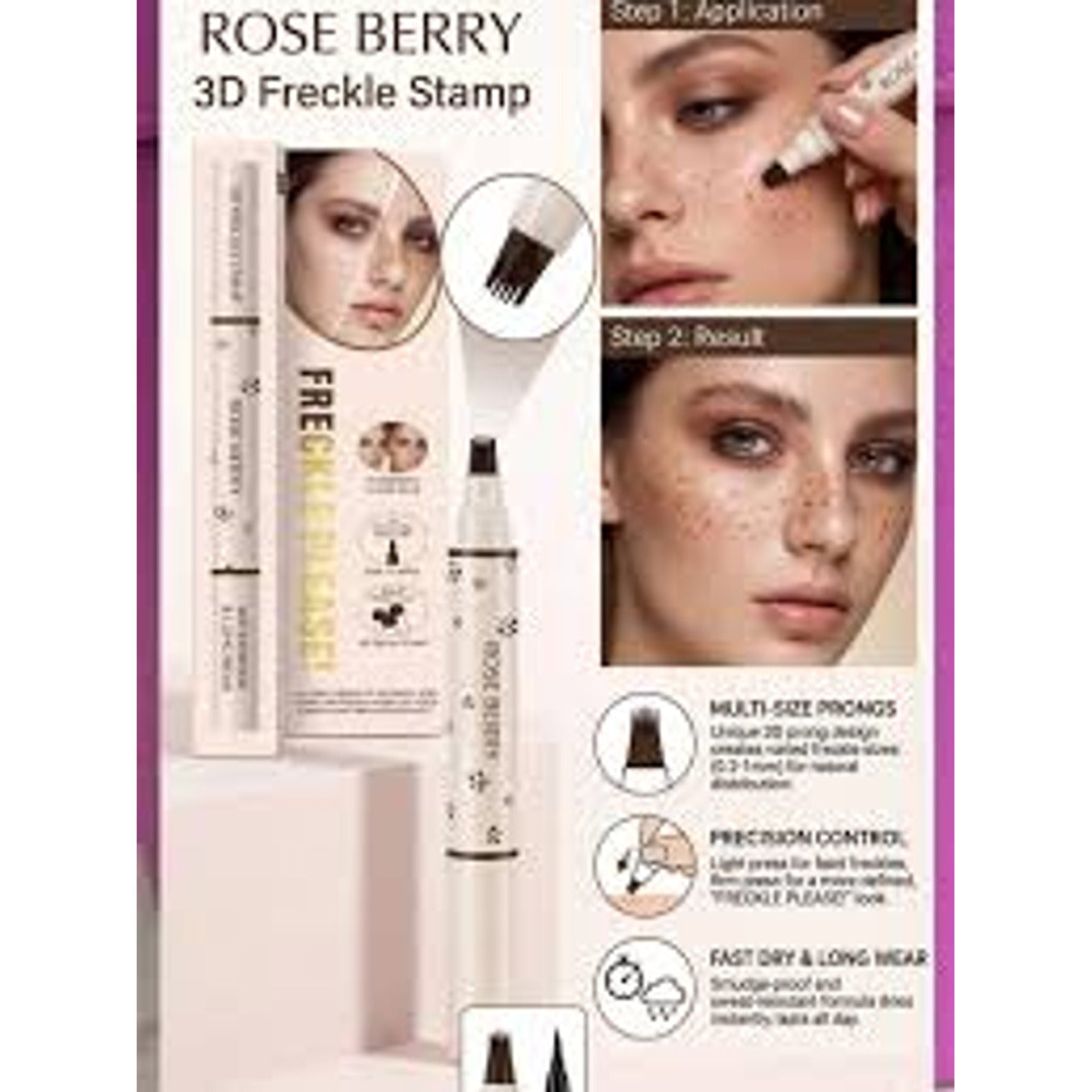 Rose Berry 3D Freckle Stamp waterproof makeup stamp