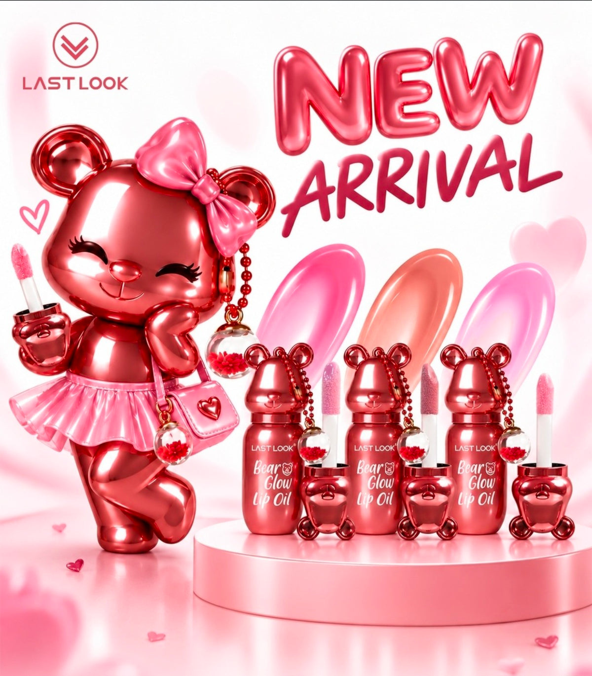 Last Look Bear Glow Lip Oil 3 pieces original product photo