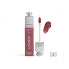 Marom artskin Addict hydrating lip tint in shade 03 with a mauve pigment swatch and silver cap applicator
