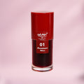 Marom Artskin Lip Tint in shade 01 Luminous Kiss, a deep red liquid lip stain in a sleek cylindrical bottle.