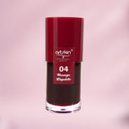 Marom Artskin lip tint in shade 04 Rouge Liquide with a deep red liquid formula in a clear cylindrical bottle