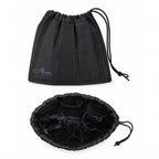 Marom black drawstring handbag organizer pouch with multiple interior pockets for organized storage