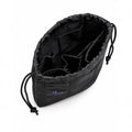 Marom black drawstring handbag organizer pouch with multiple interior compartments for organized storage