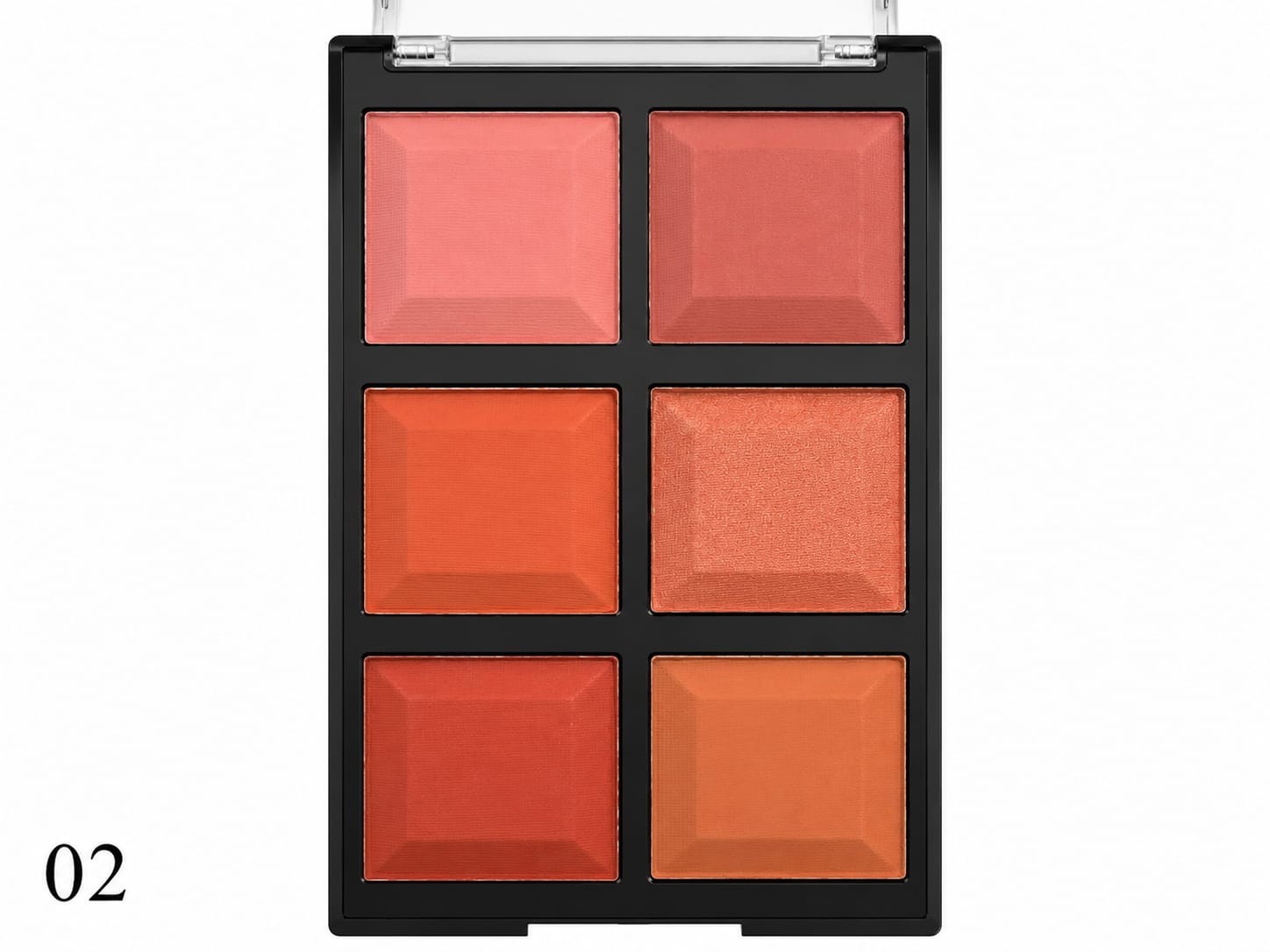 Marom DoDo Girl Professional Makeup Ace Blusher palette in shade 02 featuring six warm-toned powder blush shades.