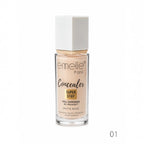 Marom Emelie Paris Super Stay liquid concealer in shade 01 with a matte finish in a clear glass bottle