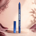 Marom EVER BEAUTY waterproof blue eye contour pencil with a matching cap for long-lasting smudge-proof wear.